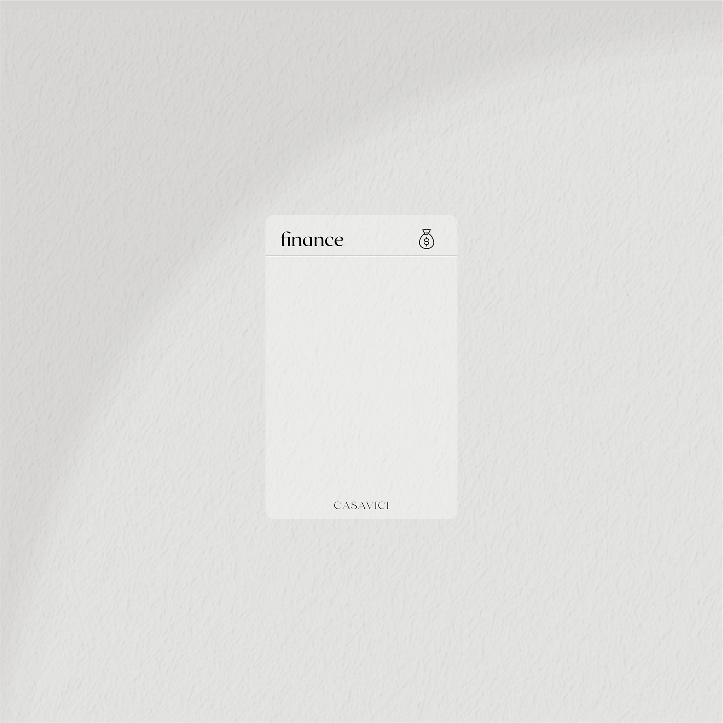Finance Task Card Planner