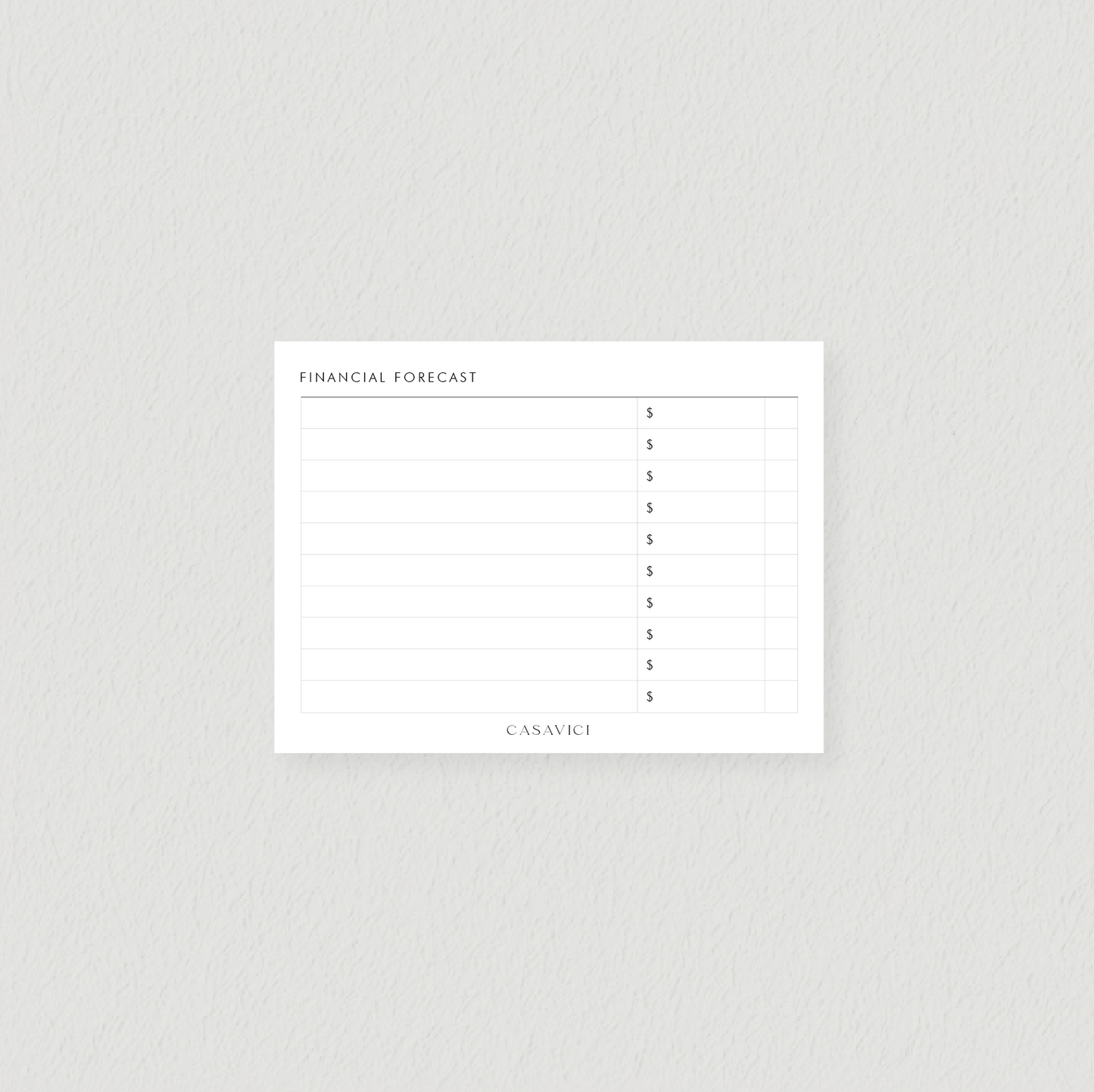 Financial Forecast Sticky Notes