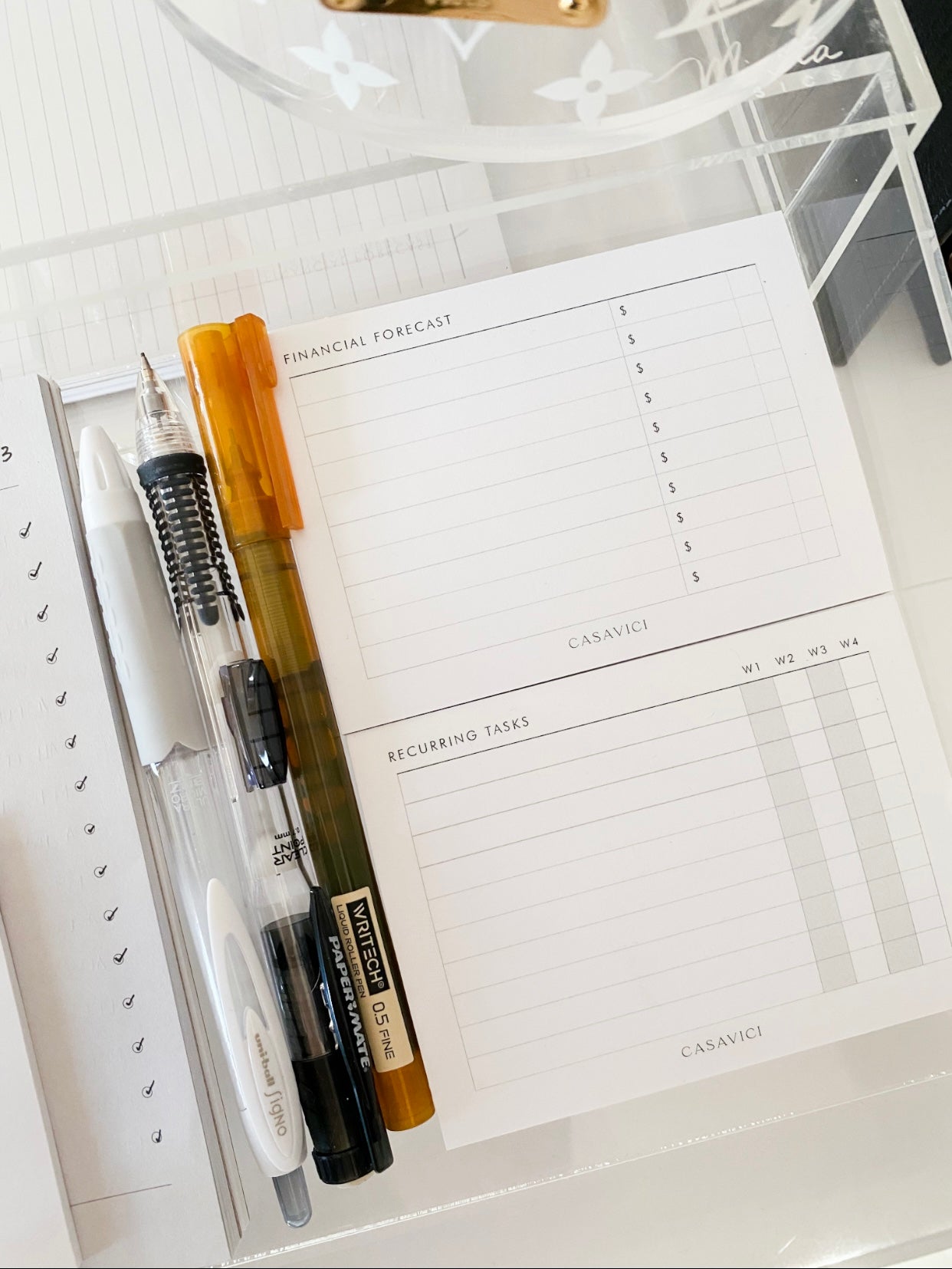Financial Forecast Sticky Notes