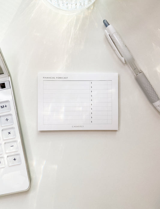 Financial Forecast Sticky Notes