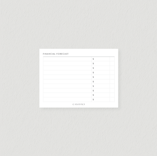 Financial Forecast Sticky Notes