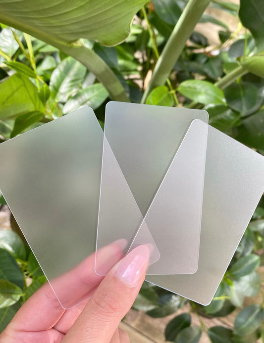 Blank Transparent Cards | Set of 3