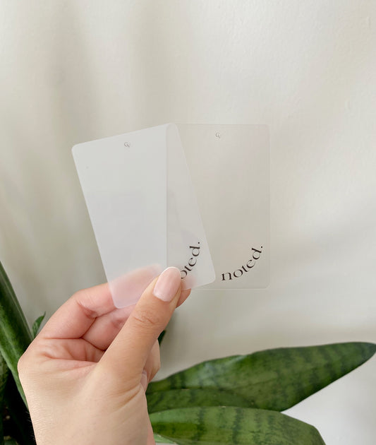 Noted Clear Planner Cards