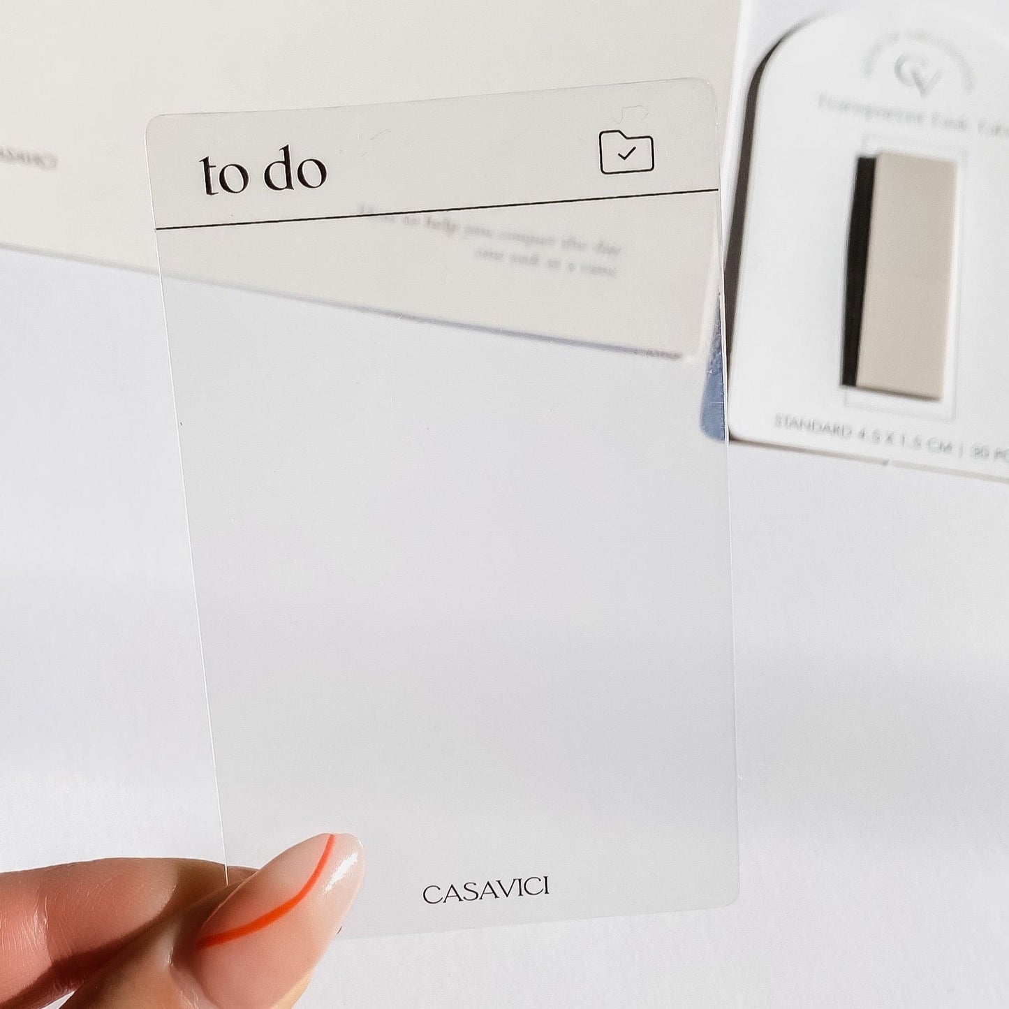 To Do Task Card | Clear + Black